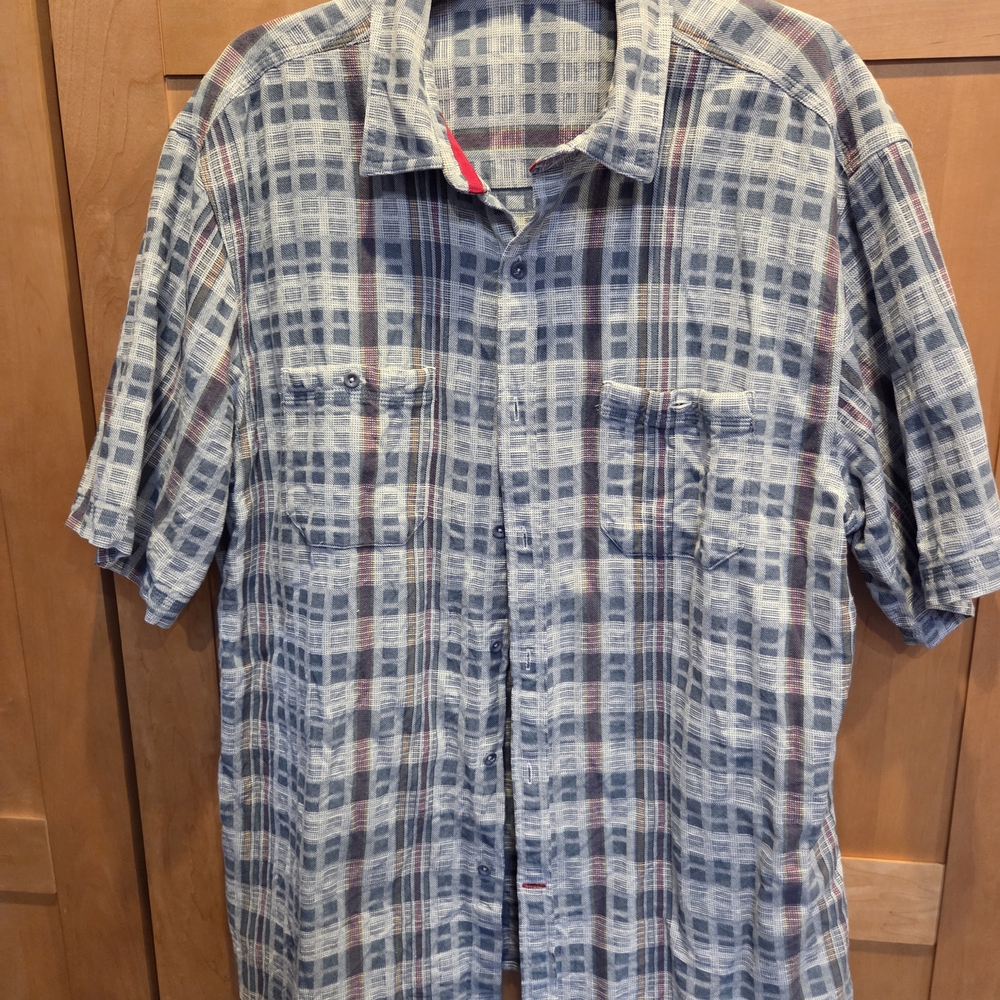 Men's Blue Plaid Shirt